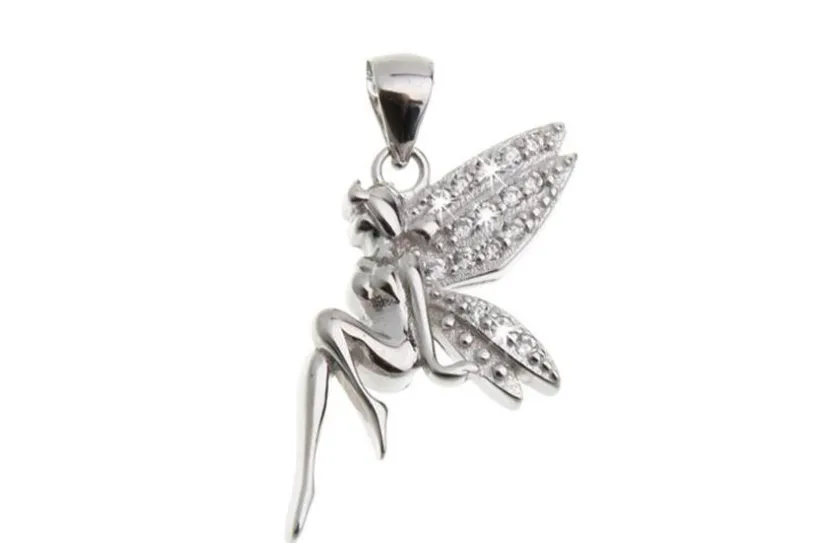 Anhänger Elfe mit Zirkonia - 925 Silber DFS0381