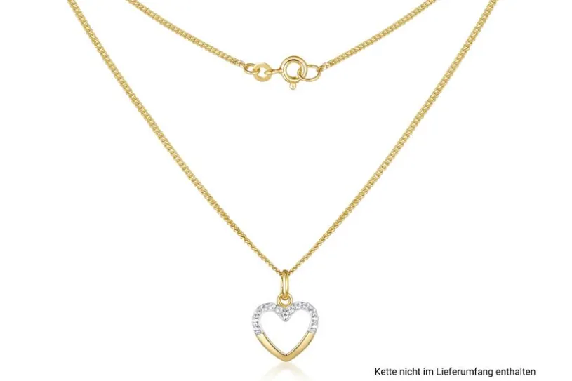 Anhänger Herz mit Zirkonia SJR - 333 Gold