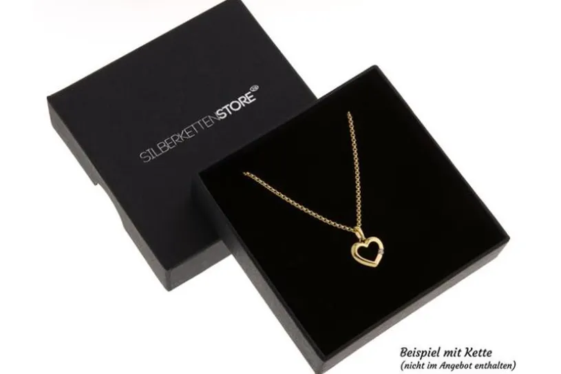 Anhänger Herz mit Zirkonia - 375 Gelbgold Herz1ZB
