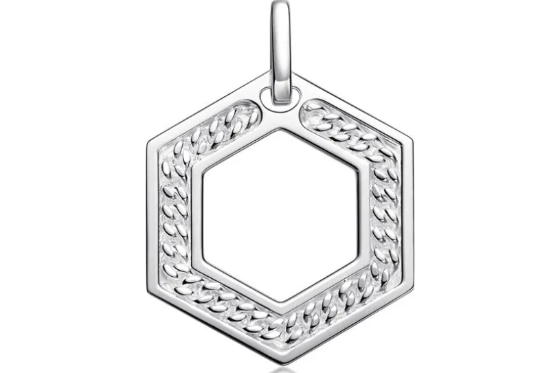 Anhänger Hexagon - 925 Silber