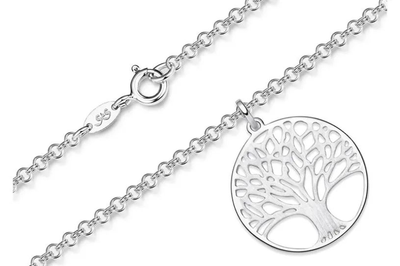 Anhänger Lebensbaum, groß - 925 Silber 24,5mm