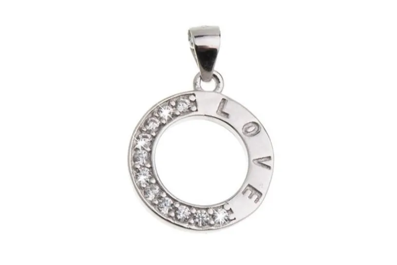 Anhänger Love mit Zirkonia - 925 Silber DTE0369