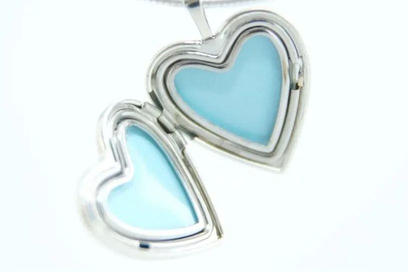 Anhänger Medaillon Herz mit Schutzengel 925 Silber