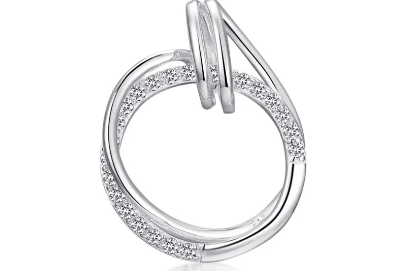 Anhänger, rund mit Zirkonia SJR - 925 Silber
