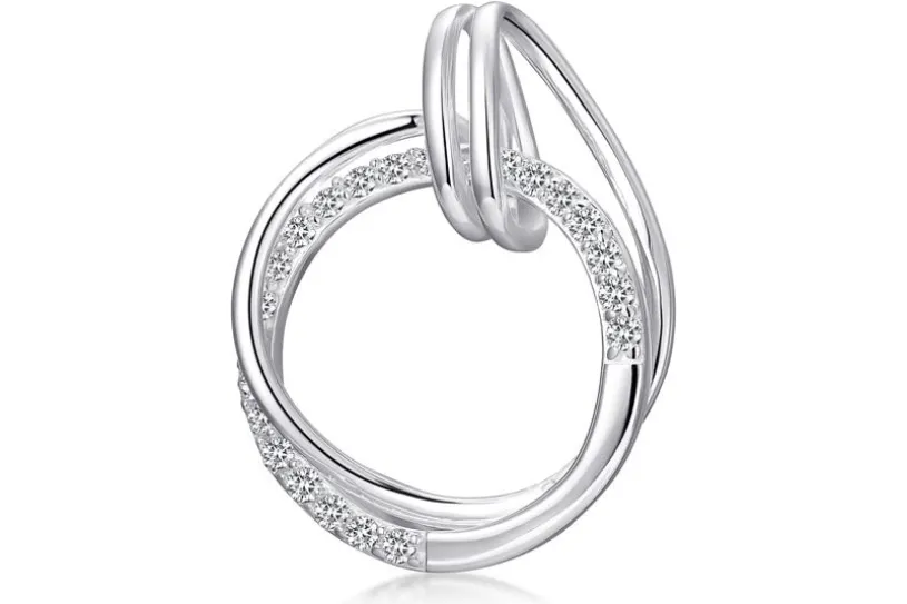 Anhänger, rund mit Zirkonia SJR - 925 Silber