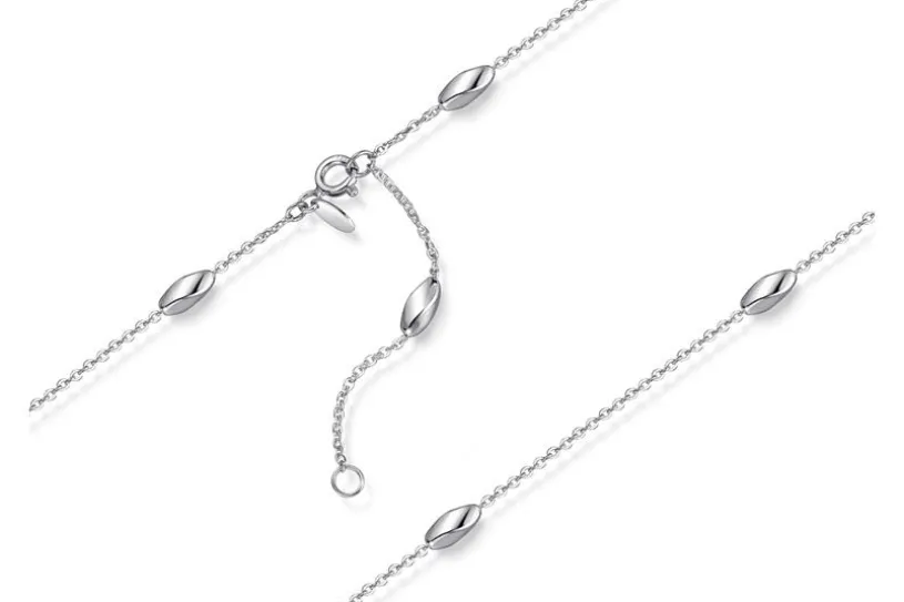 Bauchkette Anker 1,4mm mit Oliven - 925 Silber