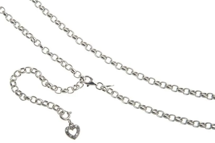 Bauchkette Erbskette 4mm - 925 Silber