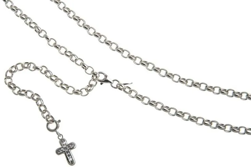 Bauchkette Erbskette 4mm - 925 Silber