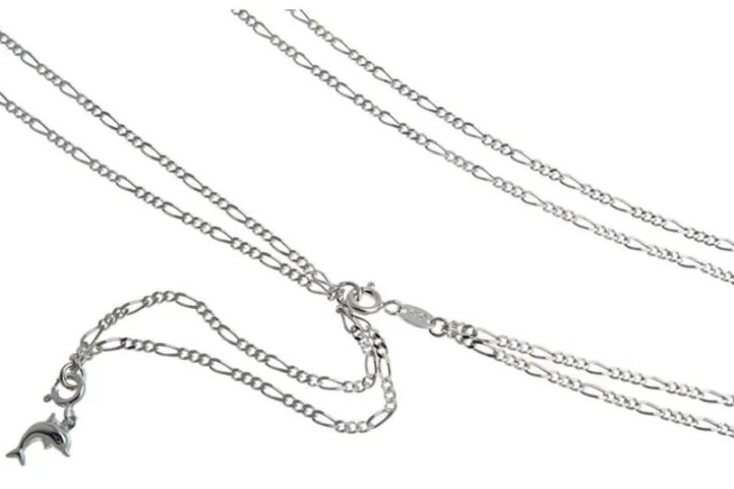 Bauchkette Figaro 2reihig - 925 Silber