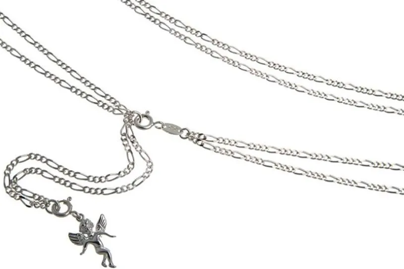 Bauchkette Figaro 2reihig - 925 Silber