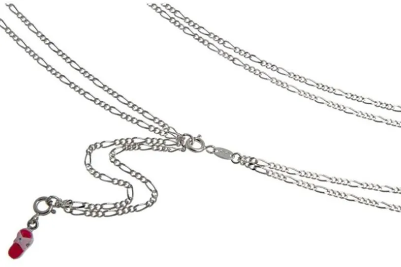 Bauchkette Figaro 2reihig - 925 Silber