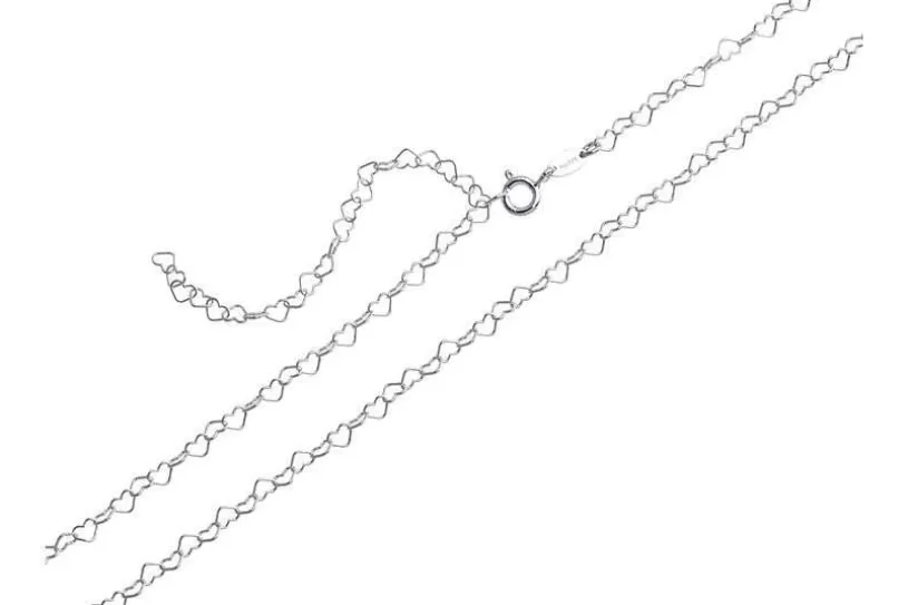 Bauchkette Herzen klein - 925 Silber