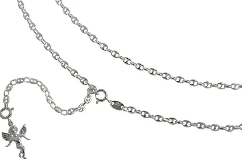 Bauchkette Kaffeebohne 3,3mm - 925 Silber