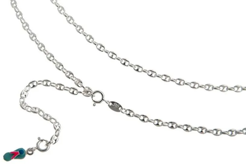 Bauchkette Kaffeebohne 3,3mm - 925 Silber
