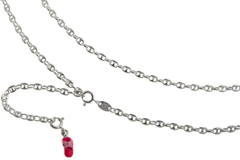 Bauchkette Kaffeebohne 3,3mm - 925 Silber