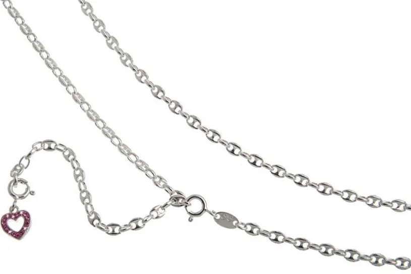 Bauchkette Kaffeebohne 3,3mm - 925 Silber