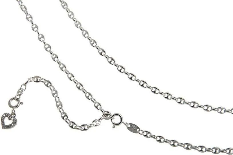 Bauchkette Kaffeebohne 3,3mm - 925 Silber