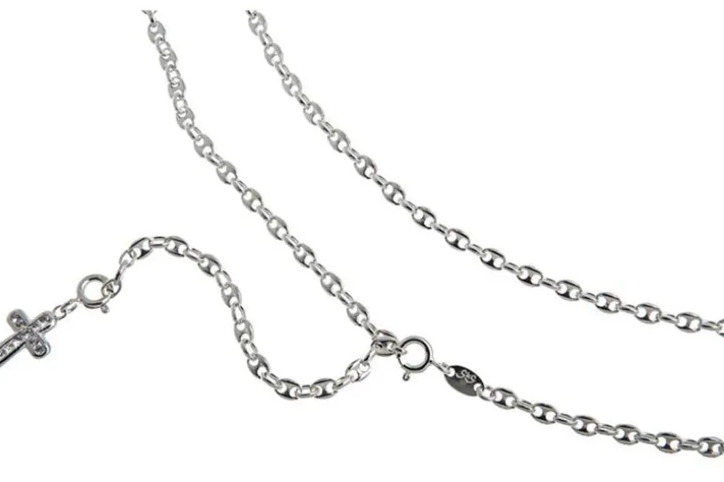 Bauchkette Kaffeebohne 3,3mm - 925 Silber