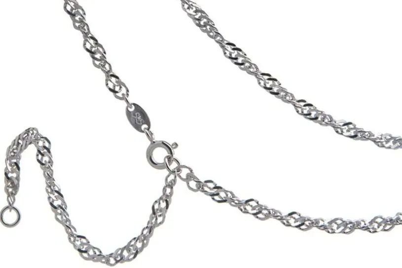 Bauchkette Singapur 3mm - 925 Silber