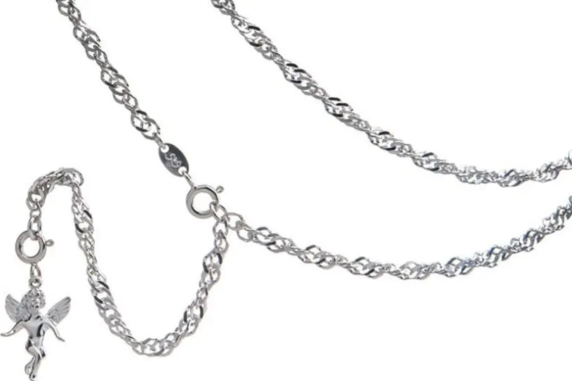 Bauchkette Singapur 3mm - 925 Silber