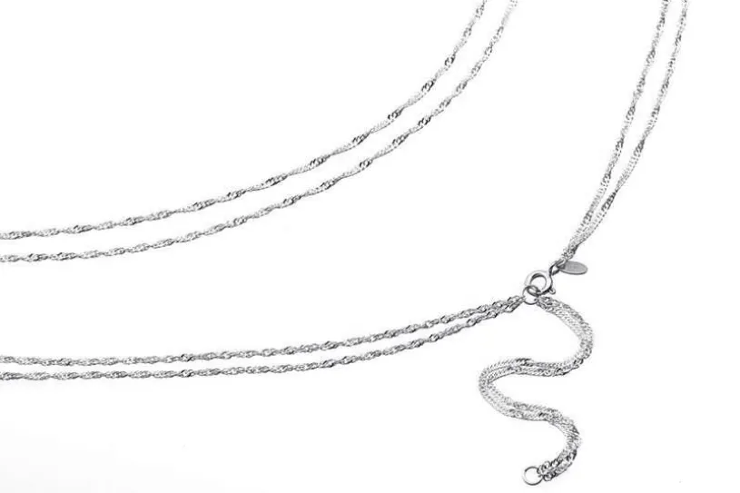 Bauchkette Singapur 2reihig 1,8mm - 925 Silber