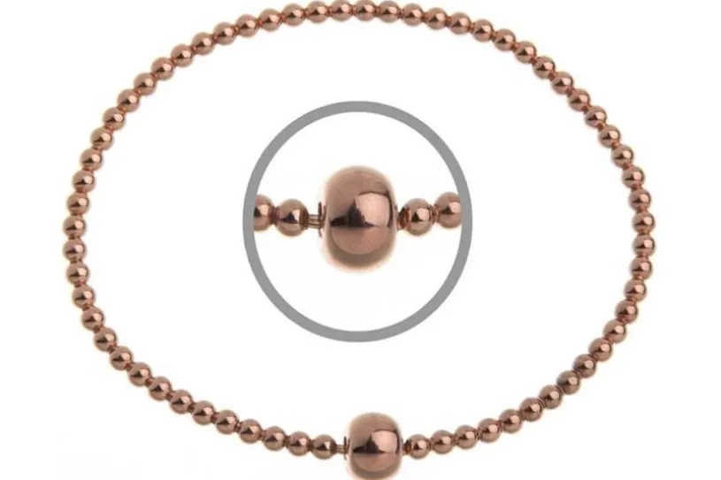Elastic Elements Armband - 925 Silber, rosé vergoldet