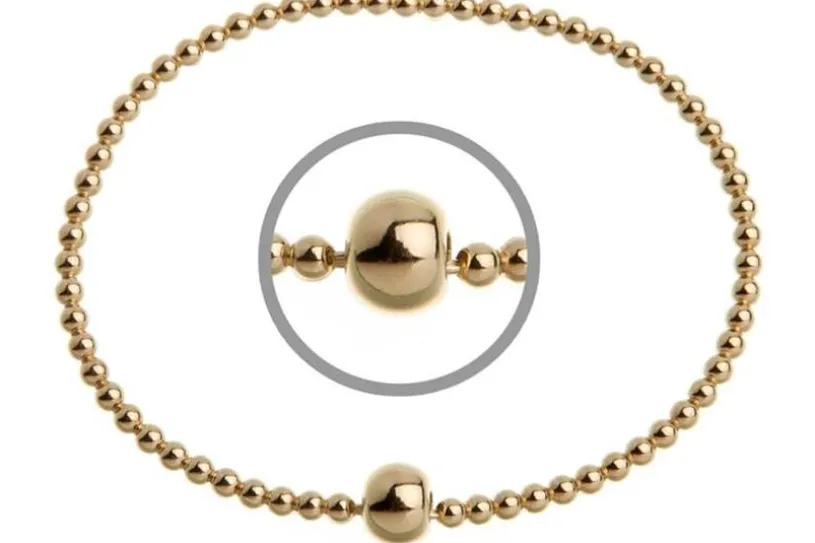Elastic Elements Armband - 925 Silber, vergoldet