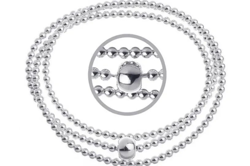 Elastic Elements Armband 3fach - 925 Silber 925 Silber
