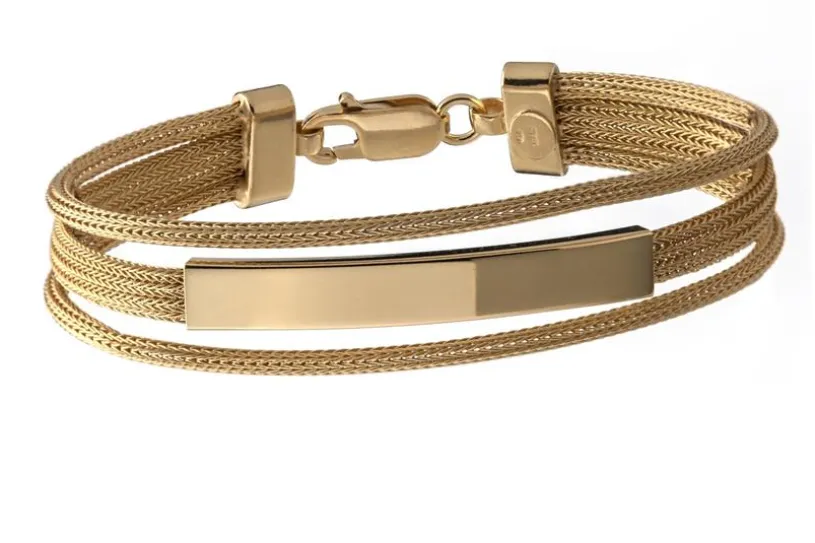 Fashion Armband - 925 Silber, vergoldet GOL188