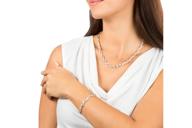 Fashion Line Armband Navette 7,4mm - 925 Silber