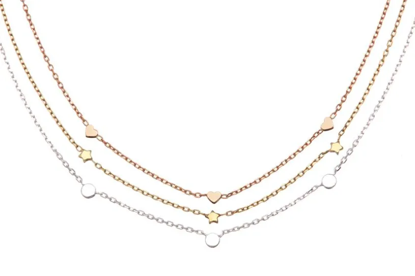 Fashion Line Kette M17271 - 925 Silber, rosé vergoldet Länge: 42cm