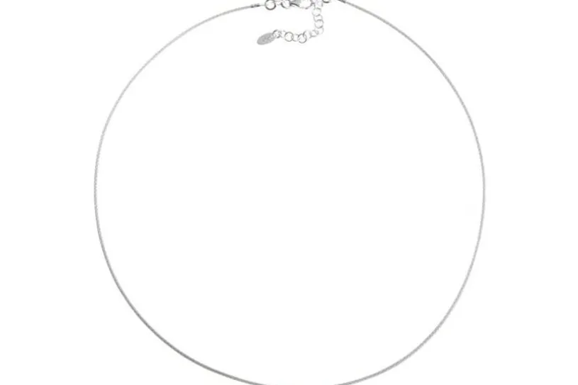 Fashion-Omega Halsreif 1mm - 925 Silber Länge: 40cm - 028ART7