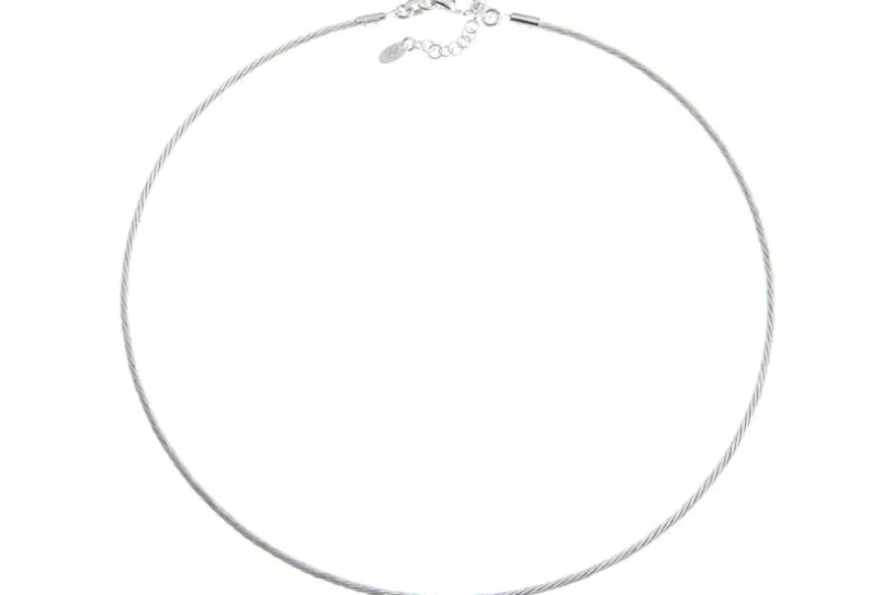 Fashion-Omegahalsreifen 1,7mm - 925 Silber Länge: 40cm - 028NK0187x7