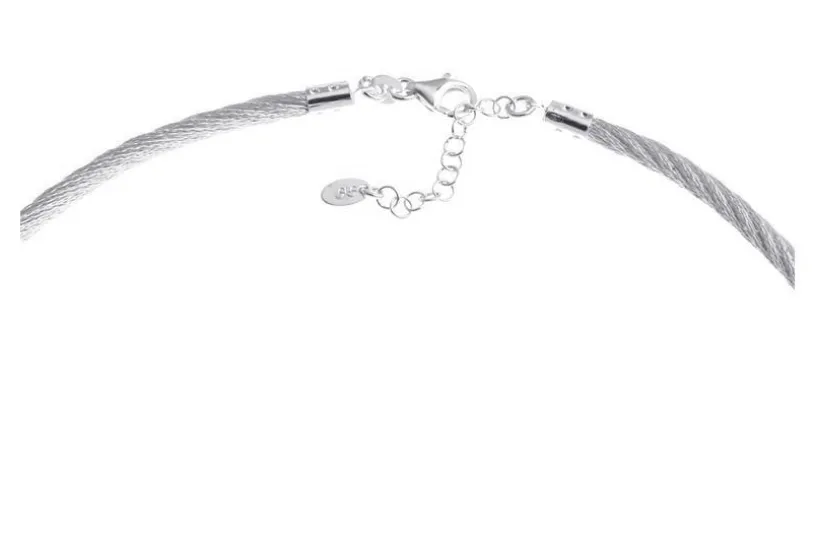 Fashion-Omegahalsreifen 4mm - 925 Silber Länge: 40cm - 028ART4