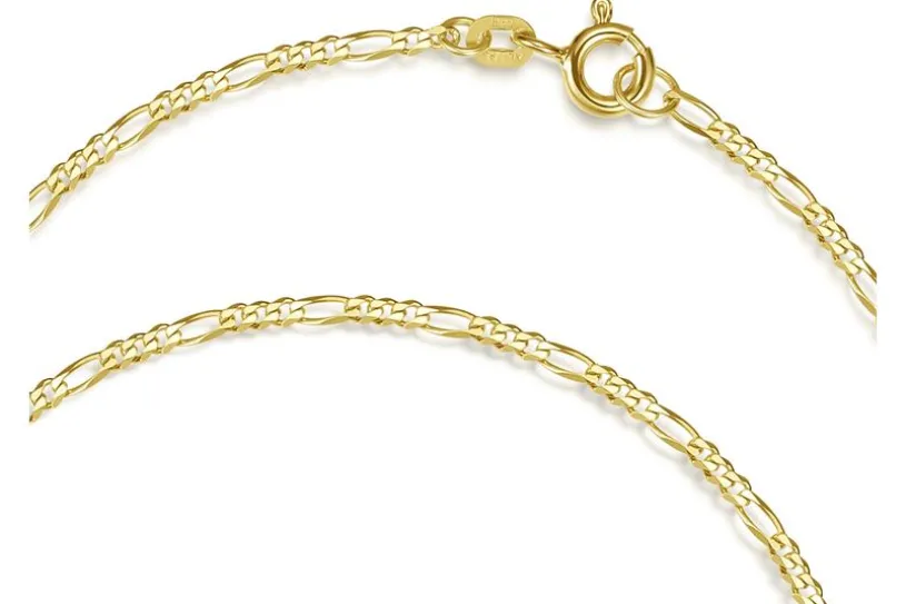 Figarokette Armband 2mm - echt 585 Gold