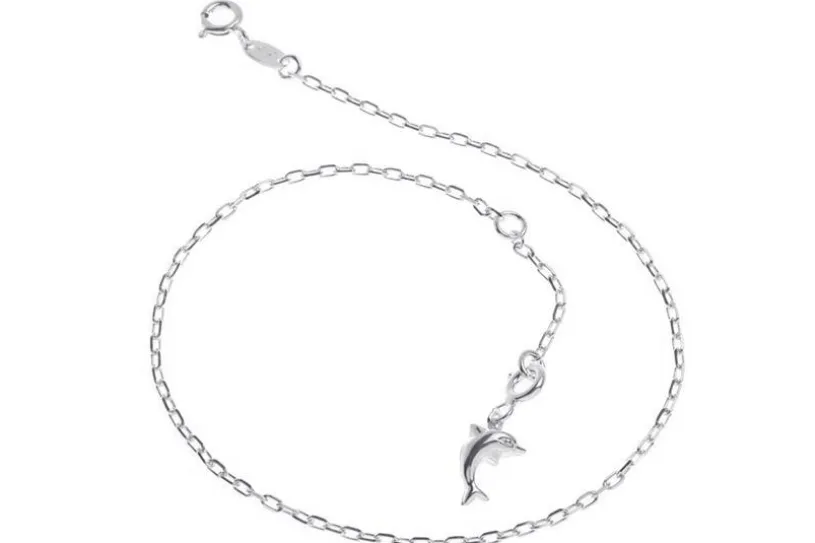 Fußkette Anker 1,7mm - 925 Silber, wahlweise mit Anhänger - 925 Silber