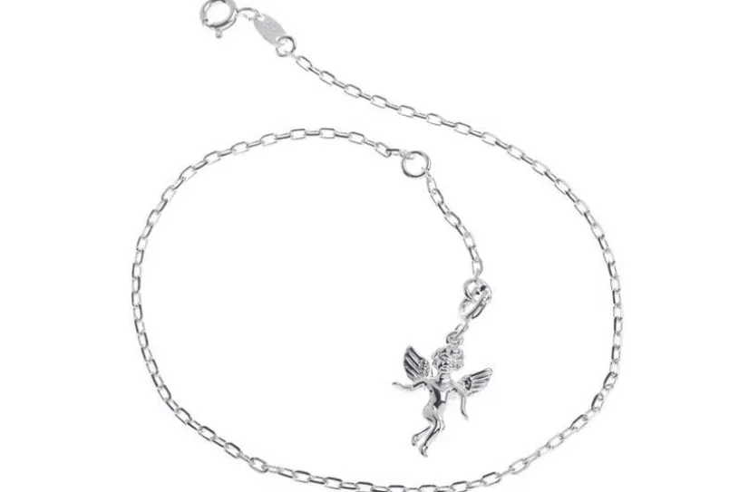 Fußkette Anker 1,7mm - 925 Silber, wahlweise mit Anhänger - 925 Silber