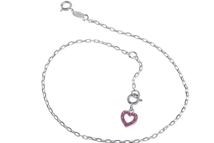 Fußkette Anker 1,7mm - 925 Silber, wahlweise mit Anhänger - 925 Silber
