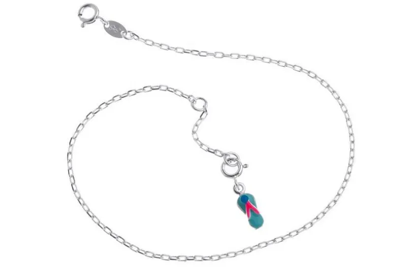 Fußkette Anker 1,7mm - 925 Silber, wahlweise mit Anhänger - 925 Silber