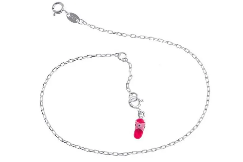 Fußkette Anker 1,7mm - 925 Silber, wahlweise mit Anhänger - 925 Silber
