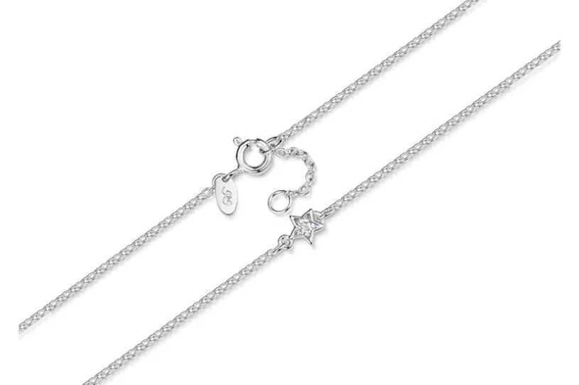 Fußkette Erbse 1,6 mit Stern - 925 Silber