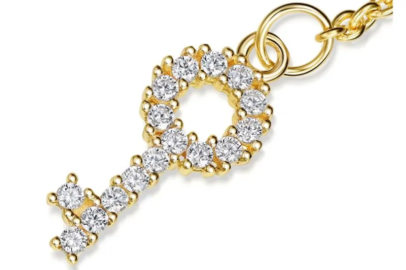 Fußkette Erbse 1,8mm mit Schlüssel - 585 Gold