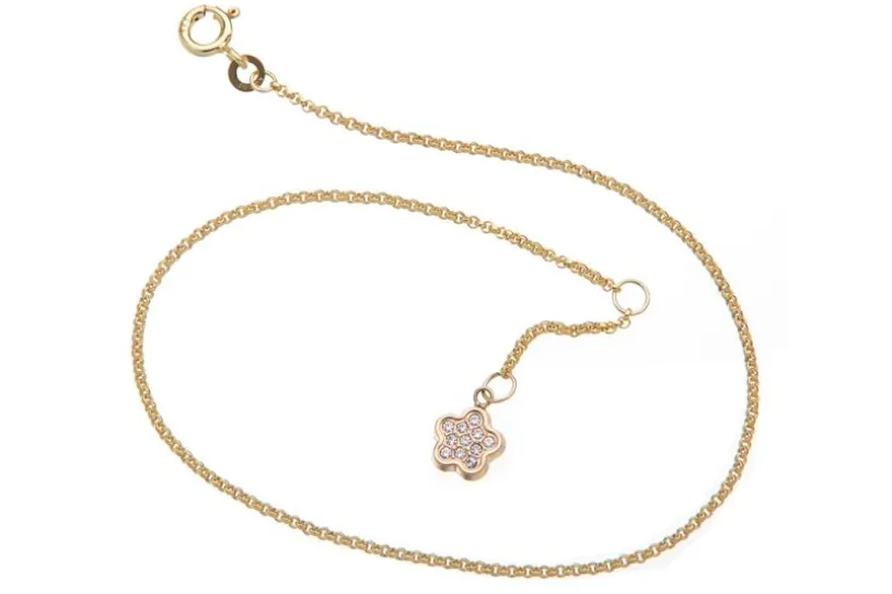 Fußkette Erbskette 1,5mm - 333 Gold