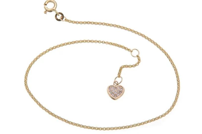 Fußkette Erbskette 1,5mm - 333 Gold