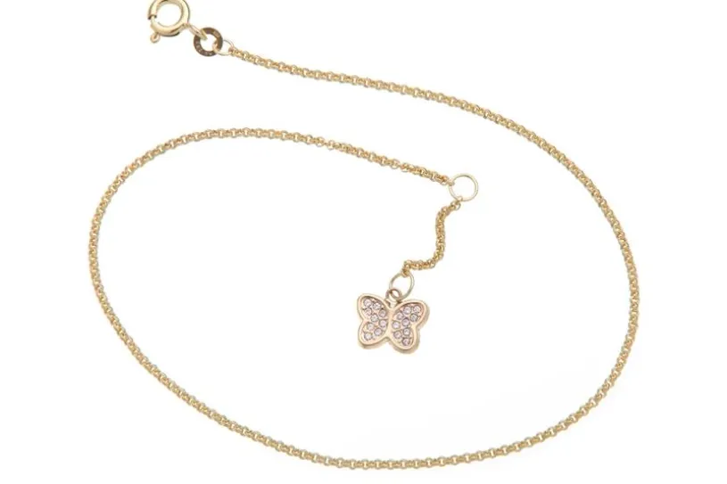 Fußkette Erbskette 1,5mm - 333 Gold