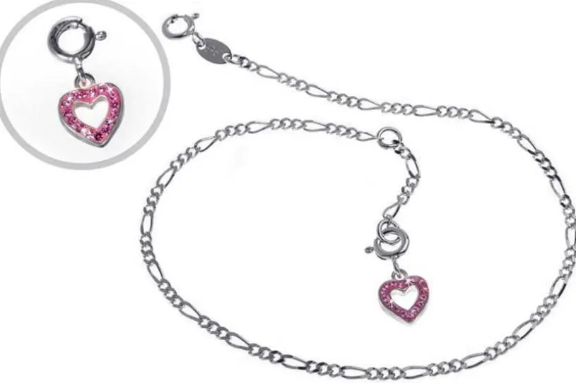 Fußkette Figaro 2,2mm - 925 Silber wahlweise mit Anhänger