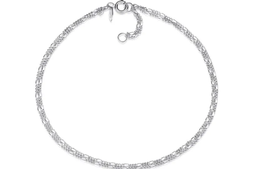 Fußkette Figaro 2-reihig 1,4mm - 925 Silber