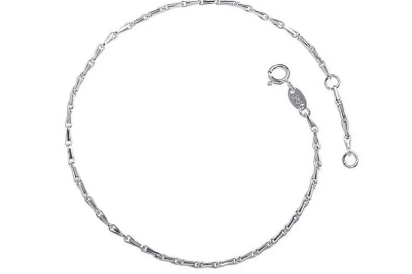 Fußkette Haferkorn 2mm - 925 Silber