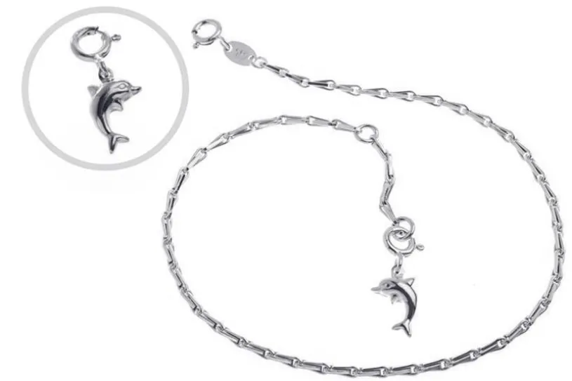 Fußkette Haferkorn 2mm - 925 Silber