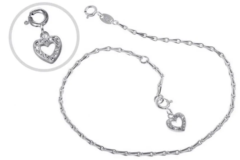 Fußkette Haferkorn 2mm - 925 Silber
